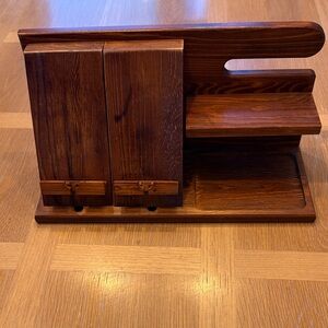 Elegant Wooden desk charging station